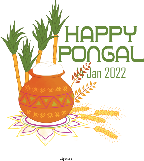 Free Holidays Design Line Superfood For Pongal Clipart Transparent Background