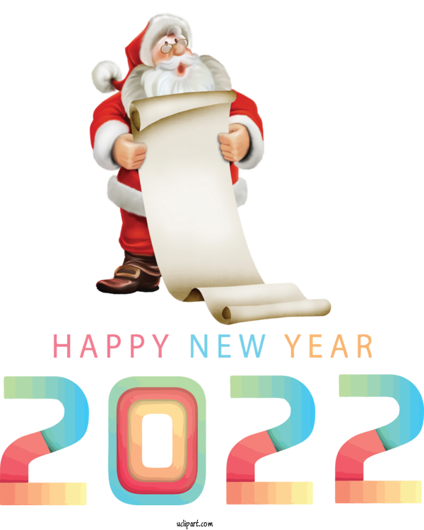 Free Holidays Santa Claus Christmas Day Transparency For New Year 2022 Clipart Transparent Background