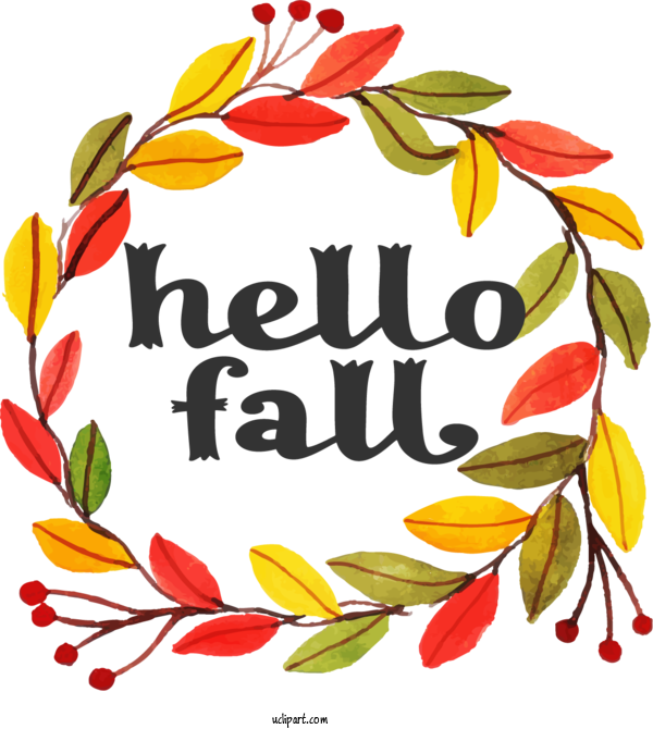Free Nature Autumn Design Painting For Autumn Clipart Transparent Background