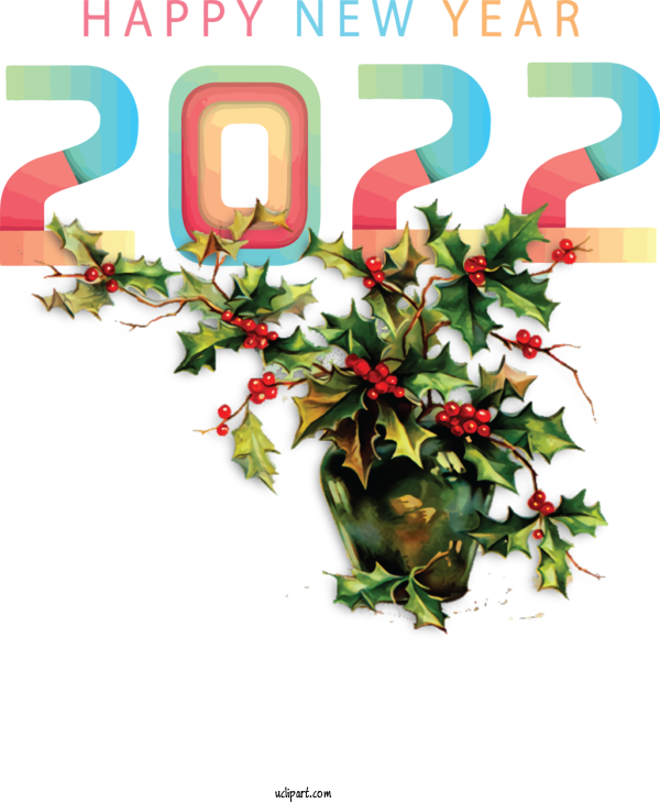 Free Holidays Common Holly Mistletoe Christmas Graphics For New Year 2022 Clipart Transparent Background
