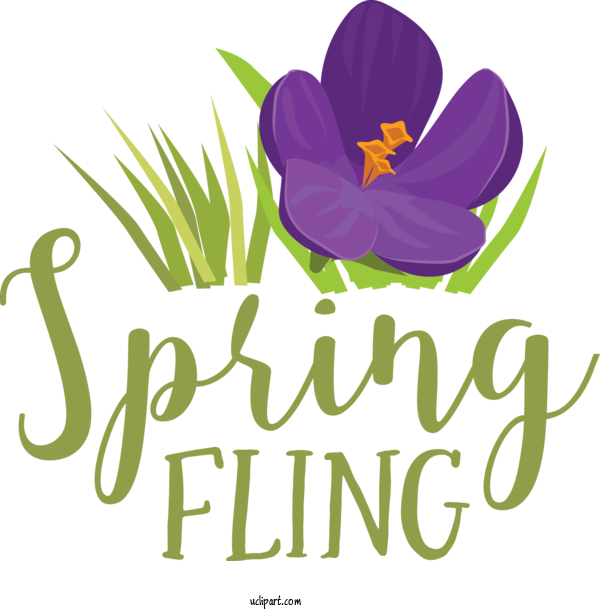 Free Nature Floral Design Logo Crocus For Spring Clipart Transparent Background