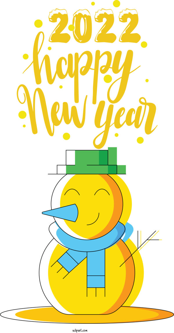 Free Holidays Human Cartoon Smiley For New Year 2022 Clipart Transparent Background