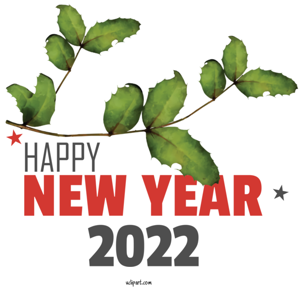 Free Holidays Leaf Christmas Day Japanese Holly For New Year 2022 Clipart Transparent Background