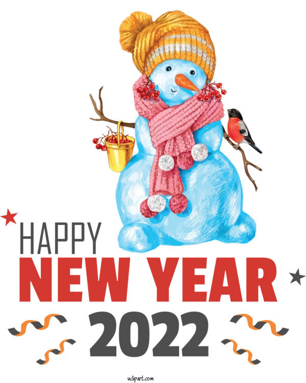 Free Holidays Snowman Christmas Day Nouvel An 2022 For New Year 2022 Clipart Transparent Background