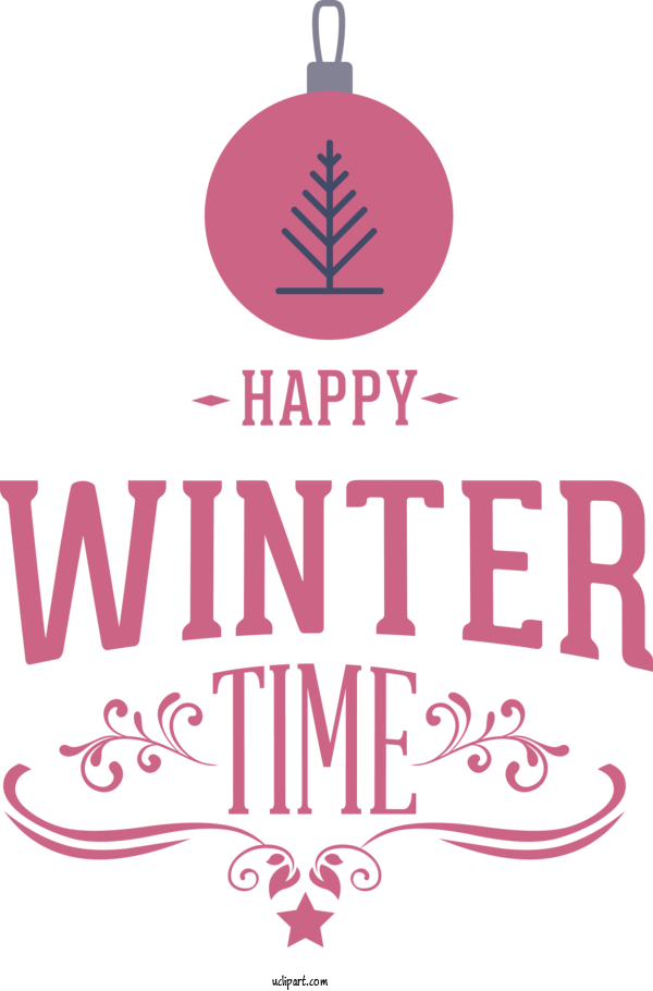 Free Nature Logo Font Lettering For Winter Clipart Transparent Background
