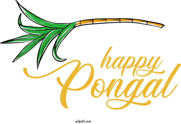 Free Holidays Leaf Logo Plant Stem For Pongal Clipart Transparent Background