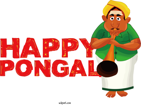 Free Holidays Human Cartoon Logo For Pongal Clipart Transparent Background