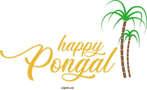Free Holidays Plant Stem Logo Design For Pongal Clipart Transparent Background