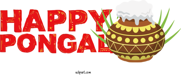 Free Holidays Fast Food Logo Font For Pongal Clipart Transparent Background