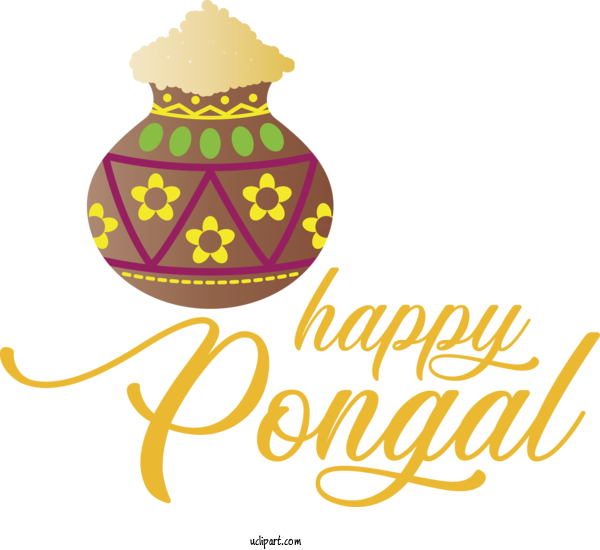 Free Holidays Design Logo Line For Pongal Clipart Transparent Background
