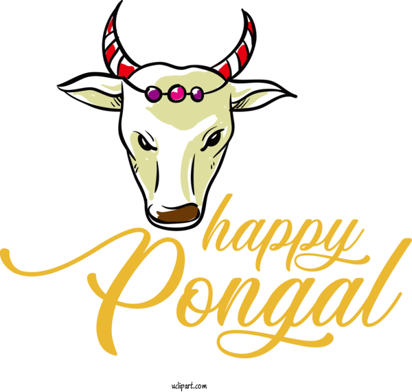 Free Holidays Deer Line Art Logo For Pongal Clipart Transparent Background