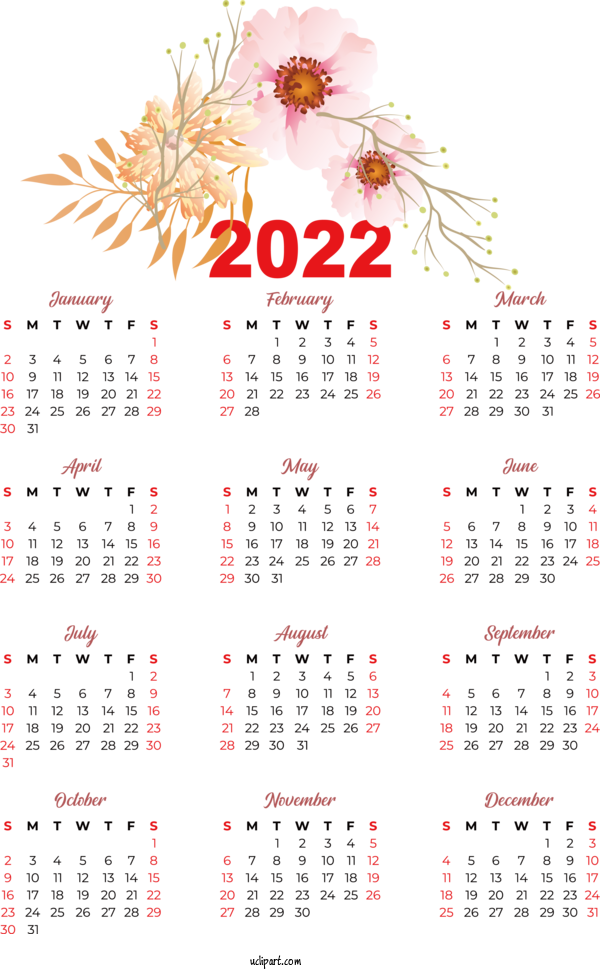 Free Life Calendar Line Font For Yearly Calendar Clipart Transparent Background