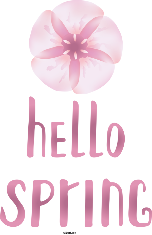 Free Nature Font Flower Petal For Spring Clipart Transparent Background