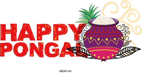 Free Holidays Design Flower Logo For Pongal Clipart Transparent Background