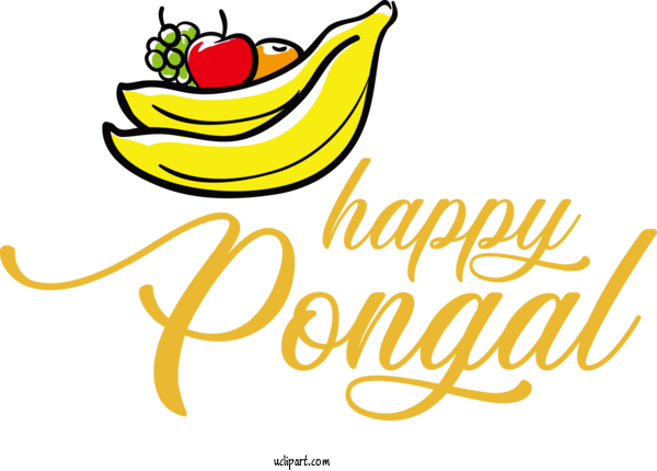 Free Holidays Logo Line Yellow For Pongal Clipart Transparent Background