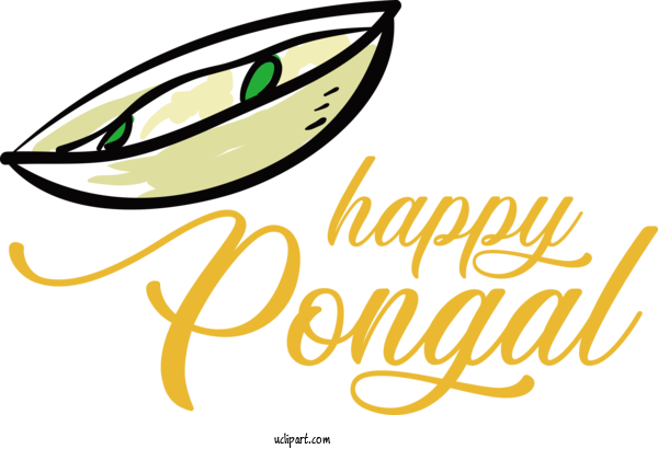Free Holidays Logo Cartoon Line For Pongal Clipart Transparent Background