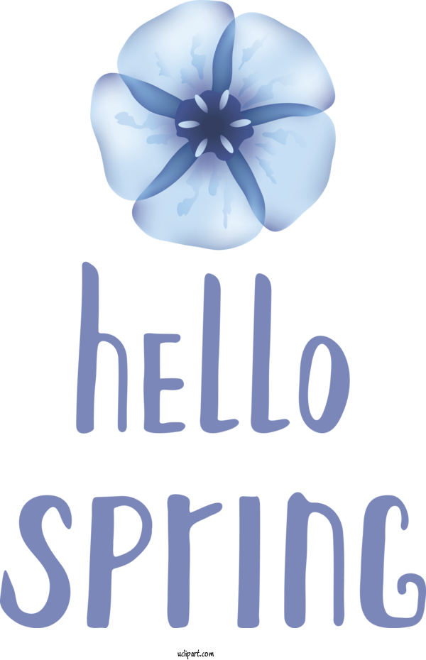 Free Nature Flower Blue For Spring Clipart Transparent Background