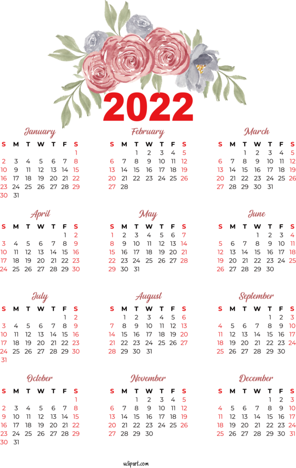 Free Life Calendar 2022 Calendar For Yearly Calendar Clipart Transparent Background