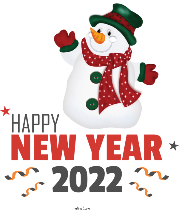 Free Holidays Snow Snowman Christmas Day For New Year 2022 Clipart Transparent Background