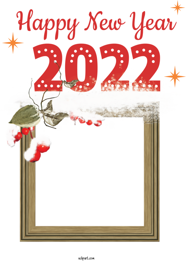 Free Holidays Line Font Flower For New Year 2022 Clipart Transparent Background