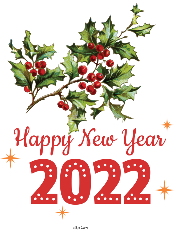Free Holidays Painting Fruit Art Design For New Year 2022 Clipart Transparent Background