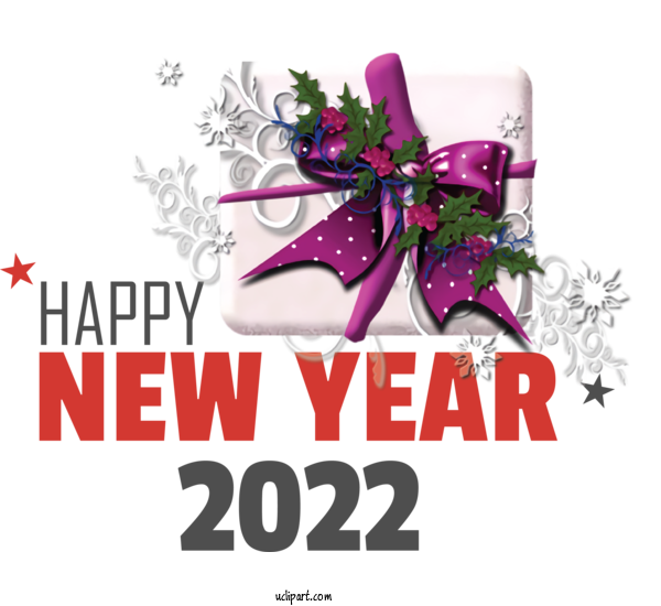 Free Holidays Logo Font Design For New Year 2022 Clipart Transparent Background