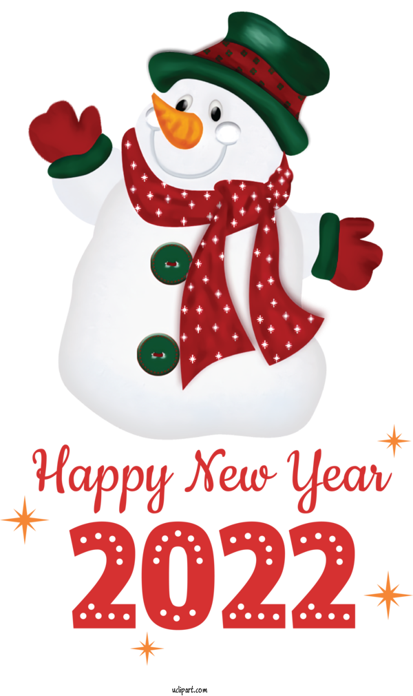 Free Holidays Christmas Day New Year Snow For New Year 2022 Clipart Transparent Background