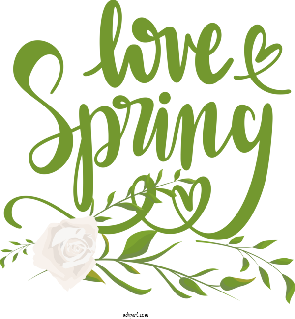 Free Nature Icon Design Text For Spring Clipart Transparent Background