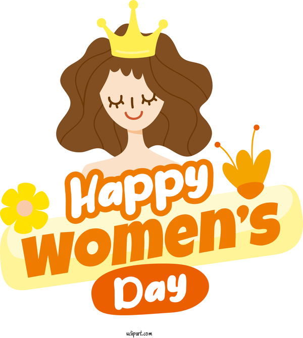Free Holidays Logo Cartoon Line For International Women's Day Clipart Transparent Background