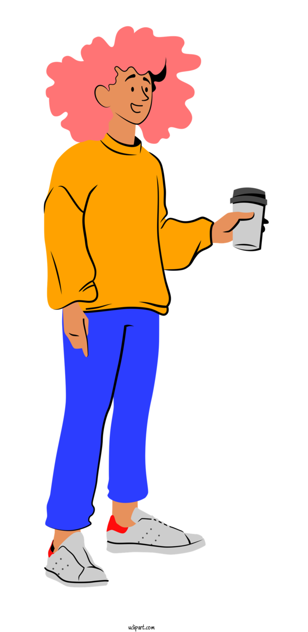 Free Drink Human  Clothing For Coffee Clipart Transparent Background