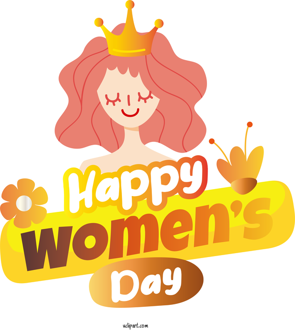 Free Holidays Logo Cartoon Line For International Women's Day Clipart Transparent Background