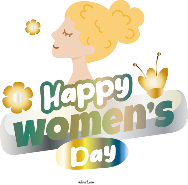 Free Holidays Human Logo Yellow For International Women's Day Clipart Transparent Background