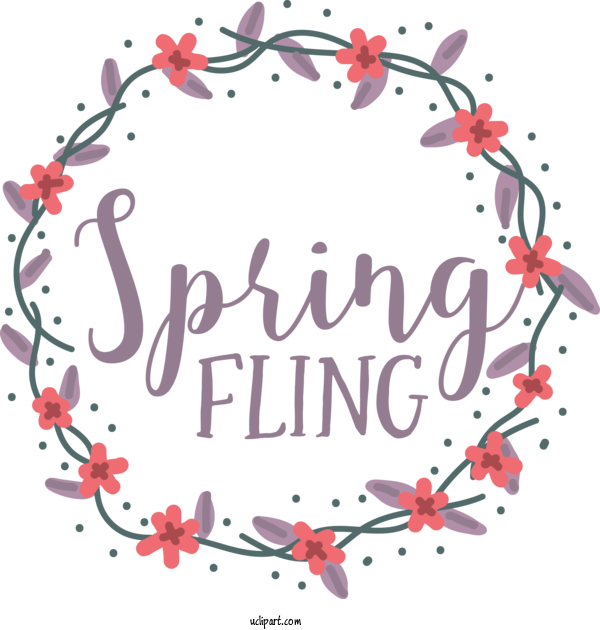 Free Nature Flower Floral Design Wreath For Spring Clipart Transparent Background