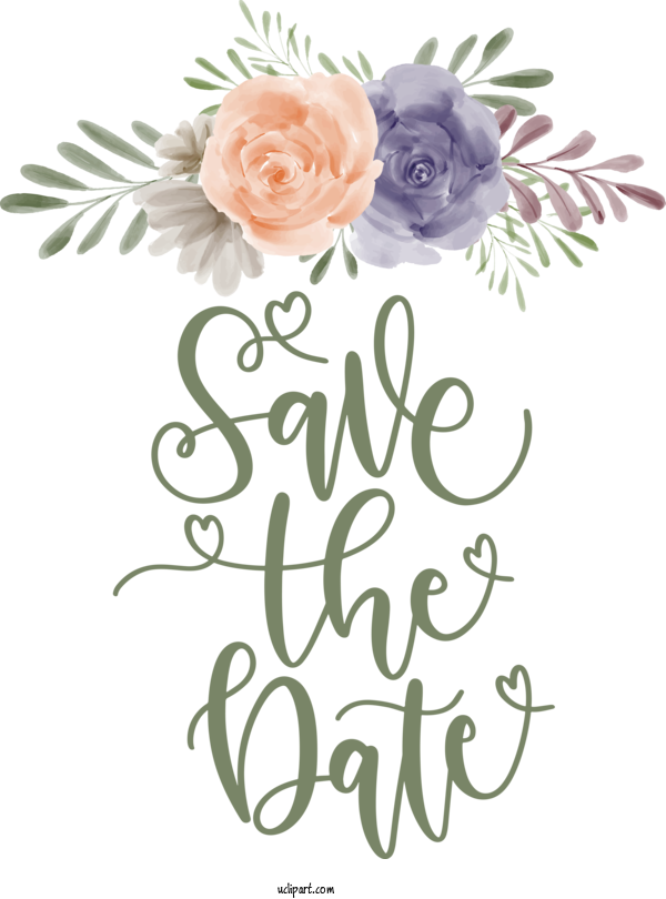 Free Occasions Floral Design Flower Rose For Wedding Clipart Transparent Background
