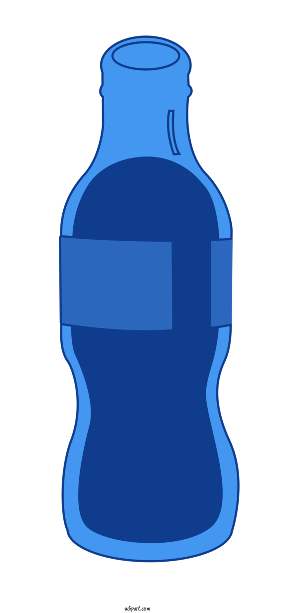 Free Drink Cobalt Blue Glass Bottle Blue For Coke Clipart Transparent Background