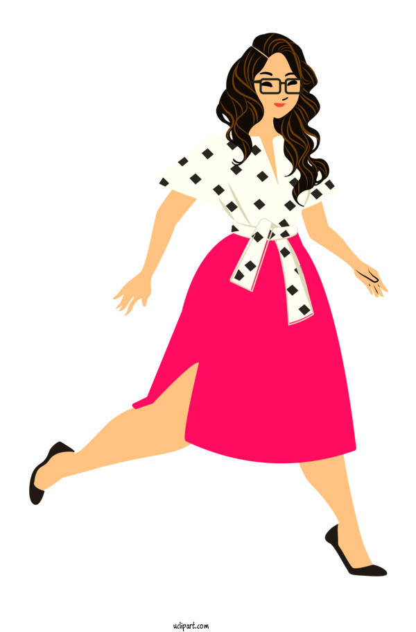 Free Walking T Shirt Clothing Dress For Girl Clipart Transparent Background