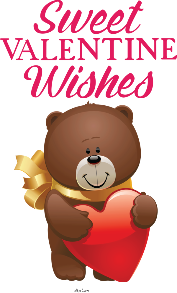 Free Holidays Bears Teddy Bear For Valentines Day Clipart Transparent Background