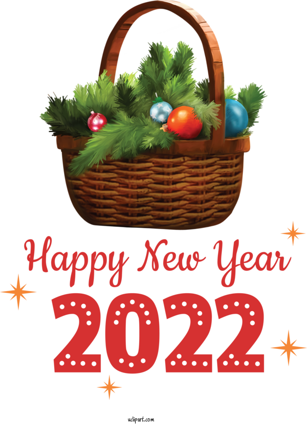 Free Holidays Gift Basket Bauble Gift For New Year 2022 Clipart Transparent Background