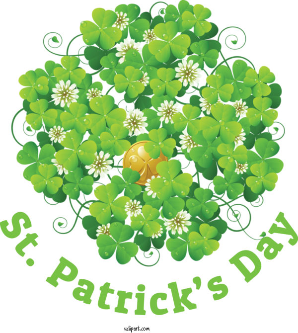 Free Holidays Four Leaf Clover St. Patrick's Day Shamrock For Saint Patricks Day Clipart Transparent Background