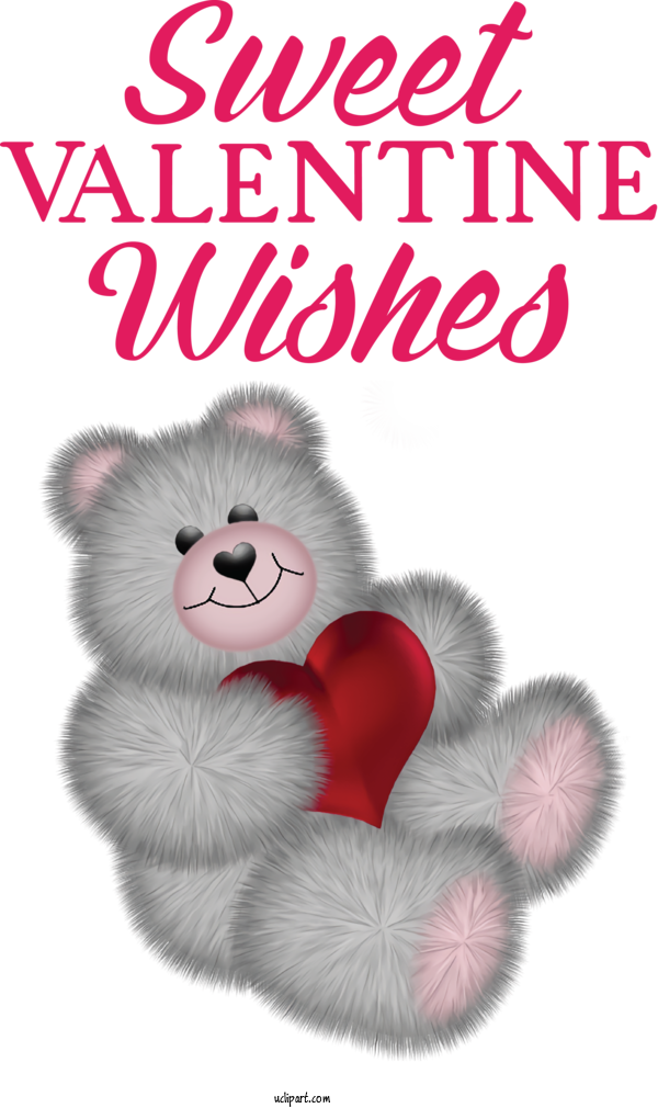 Free Holidays Free Bears Teddy Bear For Valentines Day Clipart Transparent Background