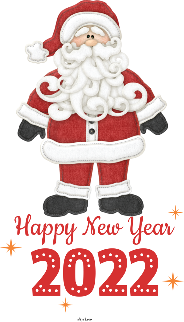 Free Holidays Parsi New Year Santa Claus Village Père Noël For New Year 2022 Clipart Transparent Background