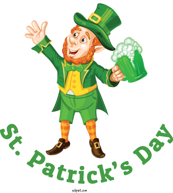 Free Holidays St. Patrick's Day Leprechaun Ireland For Saint Patricks Day Clipart Transparent Background