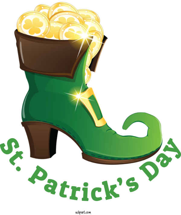 Free Holidays Shoe Leprechaun Nike Kyrie For Saint Patricks Day Clipart Transparent Background