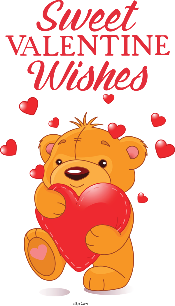 Free Holidays Cat Like Teddy Bear Cartoon For Valentines Day Clipart Transparent Background