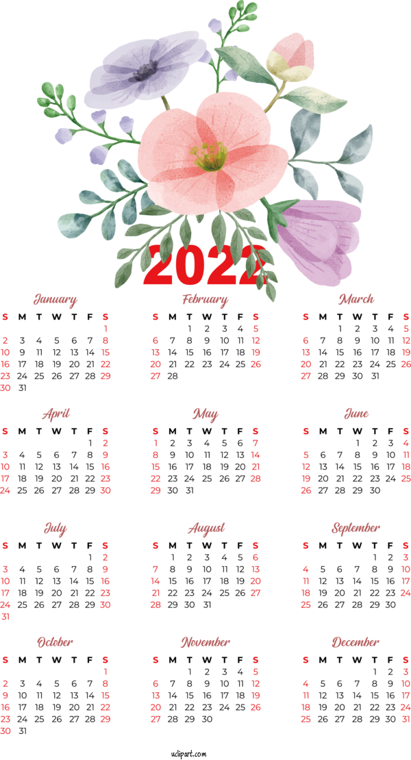 Free Life Flower Calendar Petal For Yearly Calendar Clipart Transparent Background