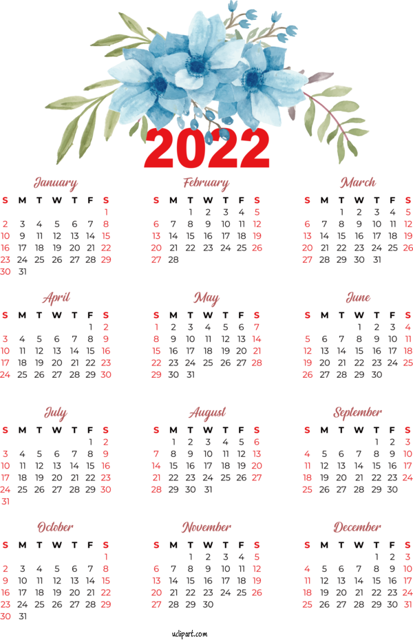Free Life Calendar Calendário Fevereiro 2022 2022 For Yearly Calendar Clipart Transparent Background