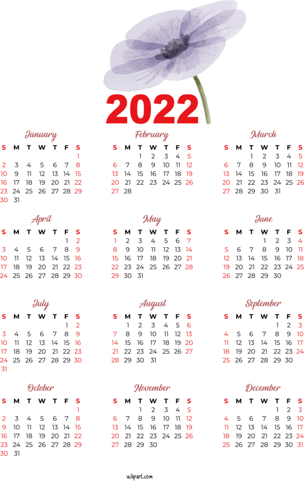 Free Life Calendar 2022 Lunar Calendar For Yearly Calendar Clipart Transparent Background