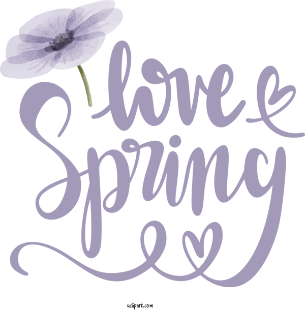 Free Nature Flower Floral Design Font For Spring Clipart Transparent Background