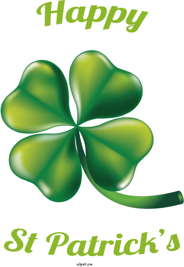 Free Holidays Leaf Flower For Saint Patricks Day Clipart Transparent Background