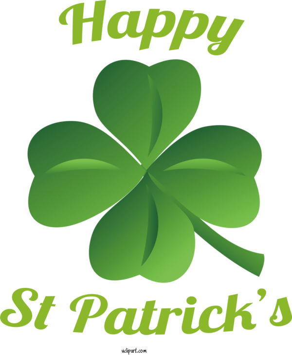 Free Holidays Shamrock Leaf Flower For Saint Patricks Day Clipart Transparent Background